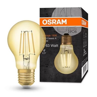 Osram LED Filament Vintage 1906 Birne 7,5W = 63W E27 Gold 865lm extra warmweiß