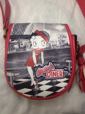 Betty Boop Betty s Diner Crossbody/Schultertasche mit verstellbarem Riemen 2014 sehr guter Zustand