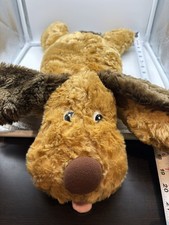 Chosun Floppy 20" Puppy Dog Stuffed Animal Pink Tongue Brown Ears Tan Plush VTG
