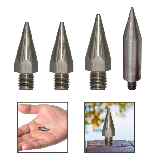 YWMJZEU Stainless Steel Replacement Tip For Prism Pole – M10 Thread, 45mm Point For Surveying Range Poles & Tripod Alignment