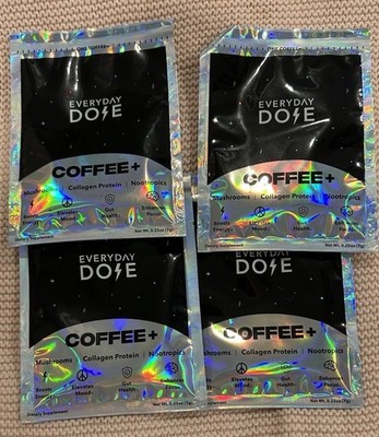4 packs of Mushroom Coffee by Everyday Dose, 4 Servings, Instant Coffee