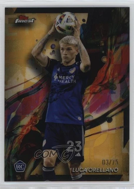 2024 Topps Finest MLS Common Gold Refractor 3/75 Luca Orellano #13 16y1