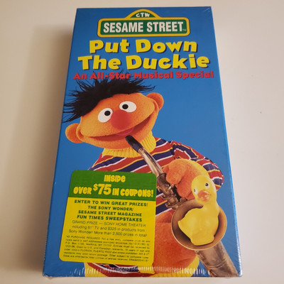 Sesame Street: Put Down the Duckie (VHS, 1996) W/ Hang Tab Intact FACTORY SEALED