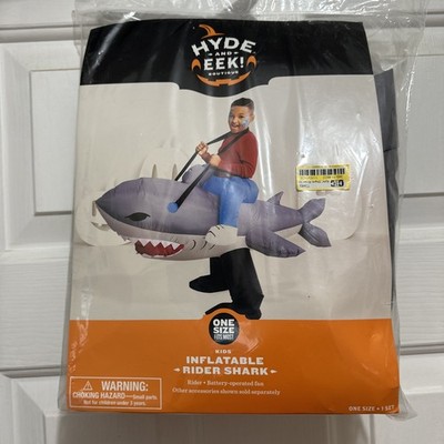 Shark Rider Inflatable Costume Halloween Kids One Size Fits Most  Hyde & EEK New