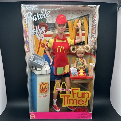 Vintage 2001 Mattel McDonald’s Fun Time! Barbie & Kelly #29395 *NRFB* Read