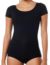 Capezio Women's Classic Short Sleeve Leotard Black Extra Small XS