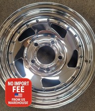 14x6 Trailer Wheel 5 Lug On 4.5 Chrome Directional Pvd Steel Trailer Rim