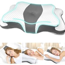 Memory Foam Pillows, Cervical Pillow for Neck and Shoulder Pain Relief, Ergon...