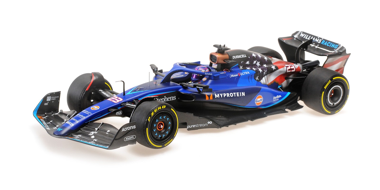 Minichamps 1/18 WILLIAMS RACING FW45 ALEX ALBON AUSTIN GP 2023 - 117231923