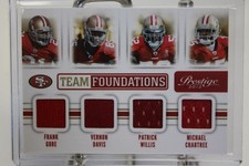 2012 Prestige Team Foundations 49ers Davis Willis Crabtree Gore Jersey /250