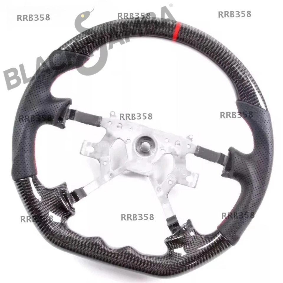 Real Carbon Fiber Steering Wheel Perforated For Nissan Patrol Y61 GR 1998-2016 Foto 3 de 4
