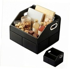 Leather Car Organizer for The Passenger Seat Made of Smooth Material with