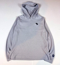 Abercrombie Fitch Abercrombie Kids Gray Waffle Knit Pullover Hoodie 9/10
