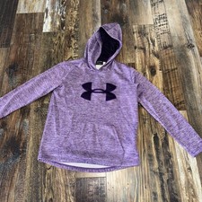 UA Storm Women's XS Cold Gear Big Logo Twist Hoodie Size XS purple 1319399