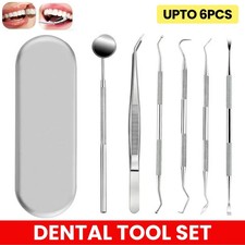 Stainless Dental Tools Set Kit Dentist Teeth Clean Hygiene Mirror Oral Care