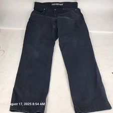 Duluth Trading Flex Fire Hose Jeans Men's 34x30 Black Workwear Denim Stretch