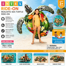 INTEX Realistic Sea Turtle Ride-On Inflatable...