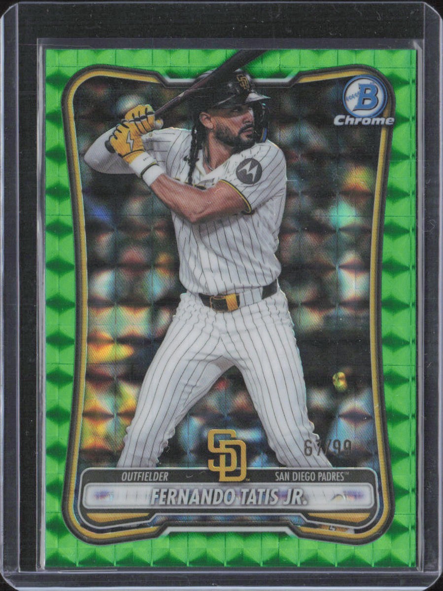 2026 Bowman Chrome Fernando Tatis Jr Green Geometric Refractor /99