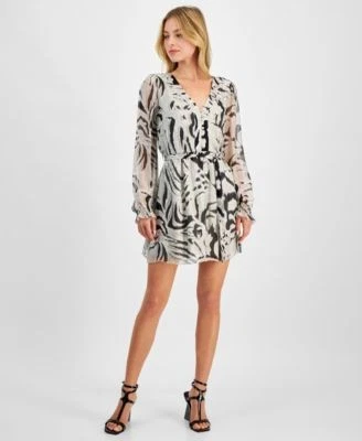 GUESS Womens Marcelle V-Neck Tie-Wa 7625408358022 A OR SMALL RT $188.0