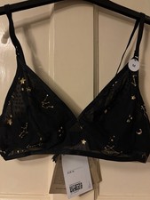 Monki Black Mesh Bralet Constellation Size M