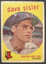 1959 TOPPS DAVE SISLER (BOSTON RED SOX) #384 VG SMALL CORNER CREASE