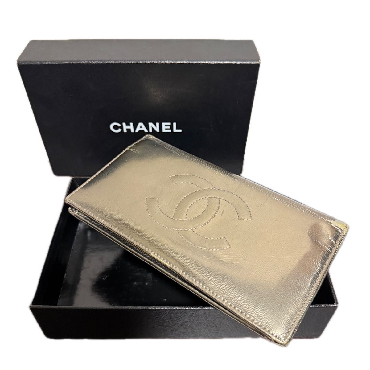 Chanel Rare Coco Mark Folded Long Gold Wallet IG711473