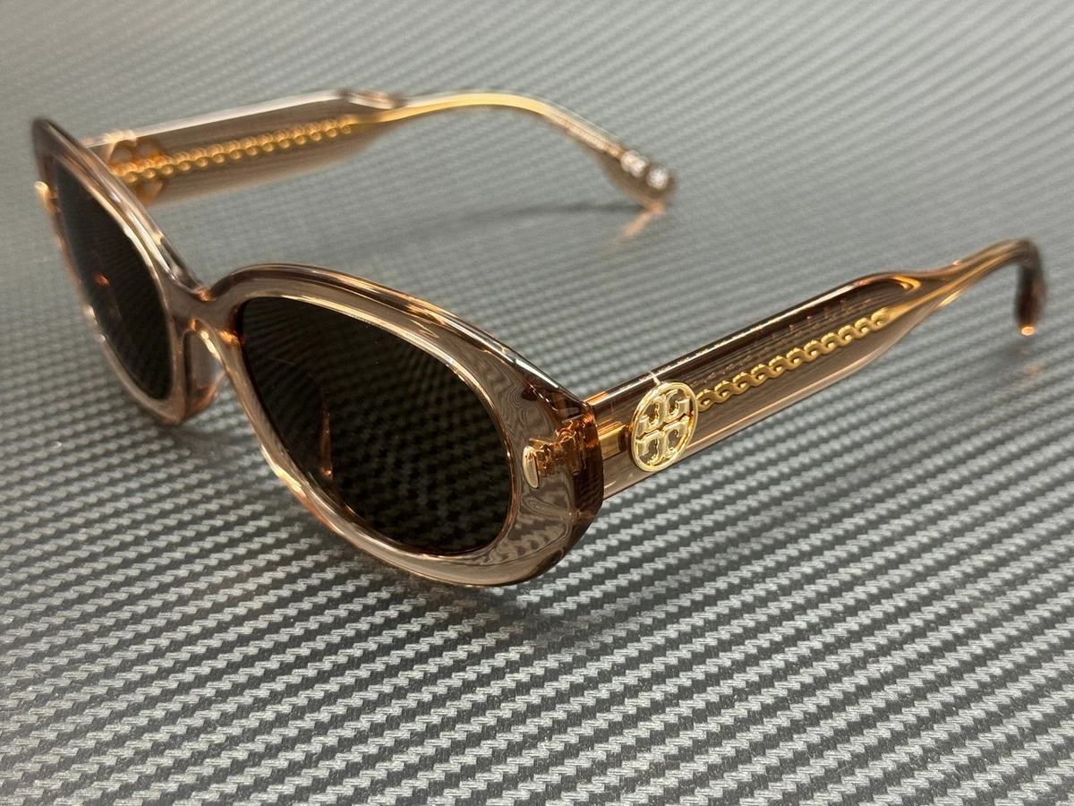 Tory Burch Brown Oval Sunglasses TY7004 519/12 58-17-130mm Gradient Lenses TY_7144U_Sun_c1797amber_20d.  main image 3