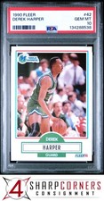 1990 FLEER #42 DEREK HARPER MAVERICKS PSA 10