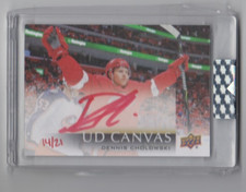 Dennis Cholowski 2018-19 Upper Deck Clear Cut Canvas Red Autograph # 14/21