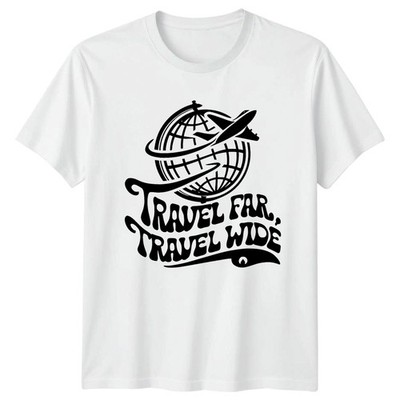 Travel Far Travel Wide T-Shirt Retro World Traveler Aviation