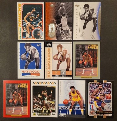 Lot of 10 Different SPENCER HAYWOOD Basketball Cards HOF 1978-2015 BSK3772