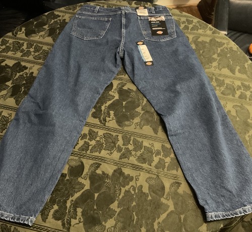Jeans Dickies Para Hombre 36X30 Azul Denim Calce Relajado Pierna Recta Trabajo Jean Nuevo con Etiquetas - Imagen 6 de 12