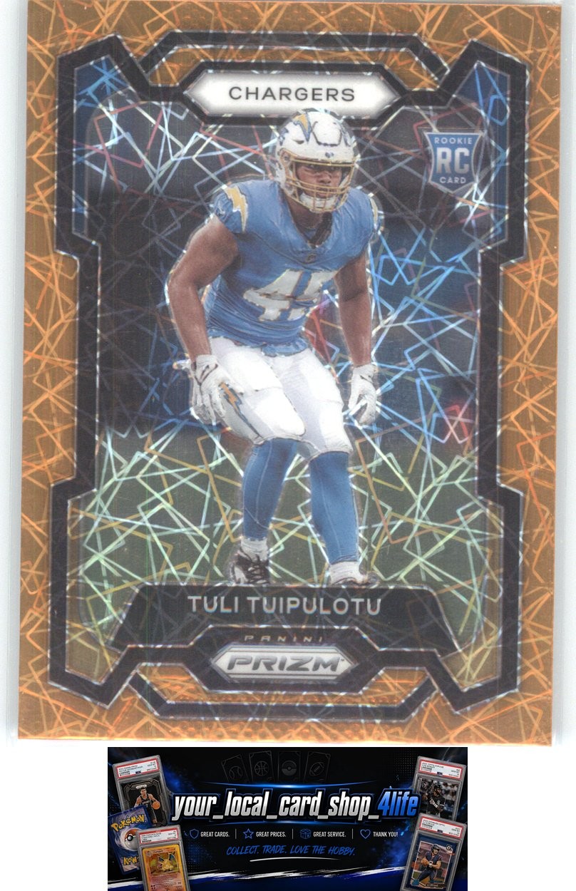 2023 Panini Prizm Lazer #354 TULI TUIPULOTU RC Los Angeles Chargers