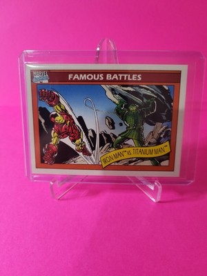 1990 Impel Marvel Universe Iron Man vs Titanium Man #121 Famous Battles