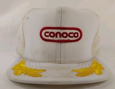 Vtg Conoco Trucker Hat Oilfield Oil Gas Patch Cap Petroleum Energy Scrambled Egg