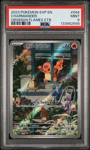 2023 POKEMON SVP EN-SV BLACK STAR PROMO #044 CHARMANDER PSA 9