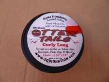 New Capt. Bruce's Otter Tails Orange Curly Long Fishing 8 Baits 6 1/2" x 5/8"