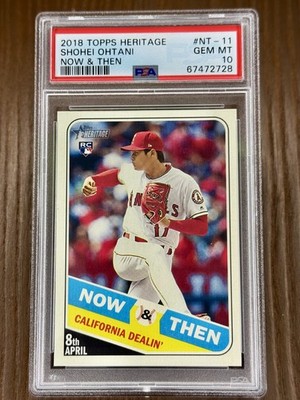 2018 Topps Heritage - Now & Then Shohei Ohtani #NT-11 (RC)  PSA 10  