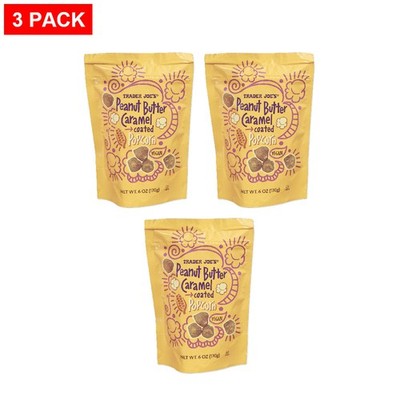 Trader Joe s Peanut Butter Caramel Coated Popcorn 6 Oz - Pack of 3
