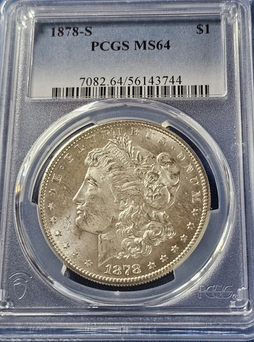 1878-S PCGS MS 64 Morgan Silver Dollar. Fresh!!!