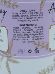 Large Aromatherapy Linen Spray Lavender With Lavender Oil Relaxing 32oz