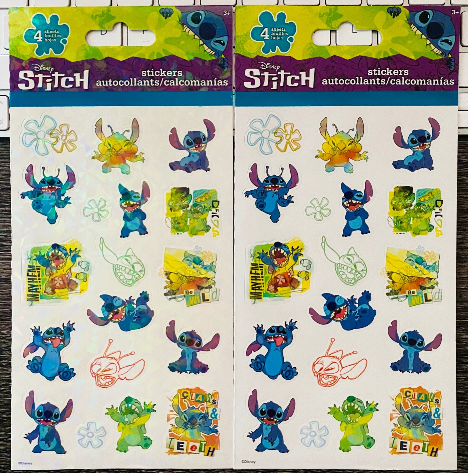 Disney Stitch Stickers by SANDYLION | 4 Full Sheets, Experiment 626, MAYHEM, Lot