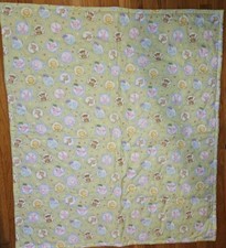 Jungle Animals Baby Quilt Blanket Green 48"X 42  Monkey Elephant Tiger Lion