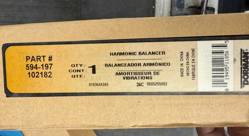 Equilibrador armónico Dorman 594-197 para Chevy Toyota Corolla Matrix Pontiac Vibe Foto 2 de 2