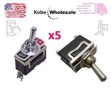 5 PACK Toggle SWITCH ON/OFF Heavy Duty 15A 125V 2 PIN SPTS