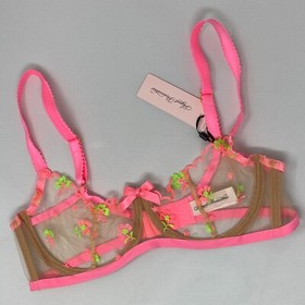 Agent Provocateur Willowe Pink Green Bra 34B NWT $155
