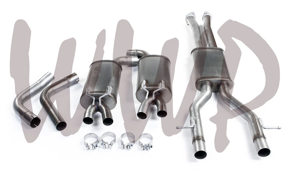 Sistema de escape doble CatBack de acero inoxidable de 2,5" 15-16 Hyundai Genesis 5,0 L V8 sedán Foto 3 de 3