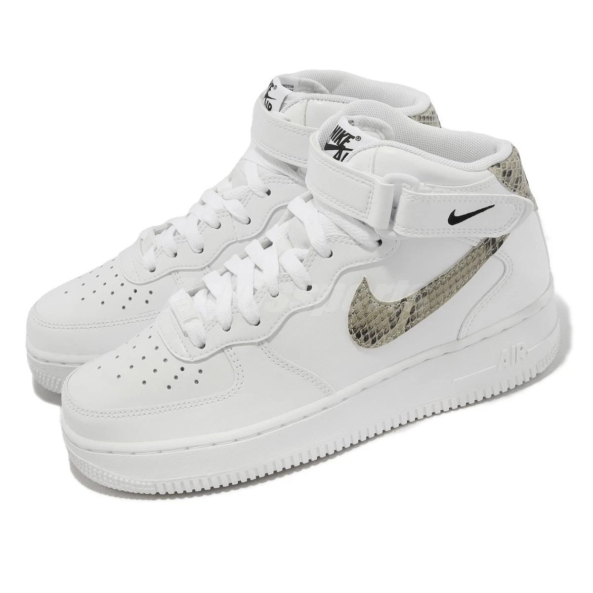 Nike Wmns Air Force 1 07 Mid Snakeskin Swoosh White Women Casual Shoe DD9625 -101 | eBay