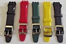 cinturino pvc di qualità colorati x orologi SWATCH irony ansa 19 mm watch montre