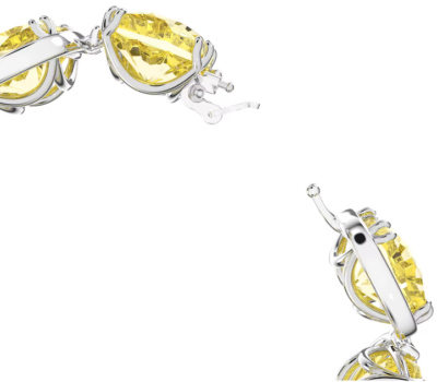 Swarovski Harmonia bracelet Cushion cut, Yellow, Rhodium plated